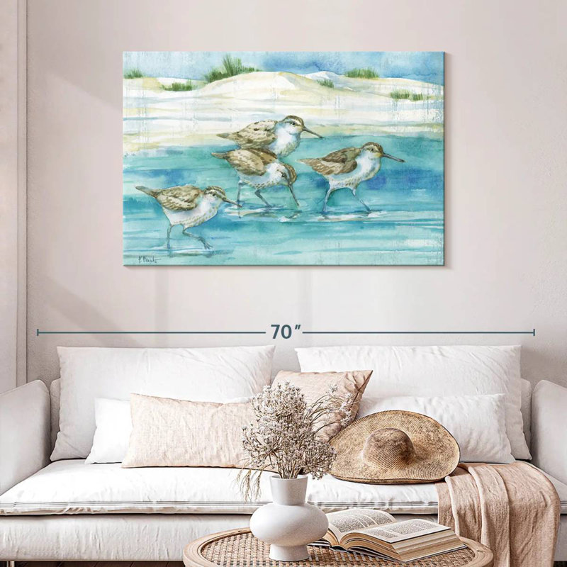 Sandy Sandpipers I, 30" H x 45" W