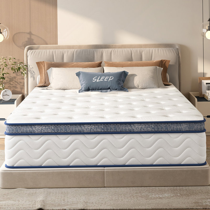 Hybrid Mattress With Individually Pocketed Innerspring, Medium Firm, Ensuring Comfort And Support For A Restful Sleep, 10"