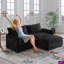 Canapé modulaire en velours côtelé modulaire l 75 po Shugar-1727355419