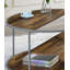 Table basse de style industriel au design unique avec trois tablettes et structure thermolaquée, finition grise et noyer