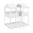 Full Over Full Wood Bunk Bed With Roof,Window, Guardrail, Ladder-1070410243