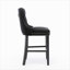 Velvet Upholstered Barstools with Button Tufted Decoration and Wooden Legs-1501844524