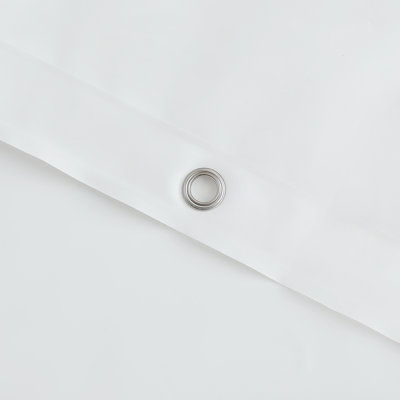 Dainty Home Shower Curtain Liner 3 Weighted Magnets White 4 Gauge 70" L X 72" W Heavy Duty Shower Curtain Liner, Thick Shower Liner, Washable Long Shower Curtain Liner Waterproof Fabric Shower Curtain
