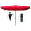 Parasol de marché rectangulaire de 10 pi x 6,5 pi avec manivelle et inclinaison à bouton-poussoir pour jardin de piscine-142998882