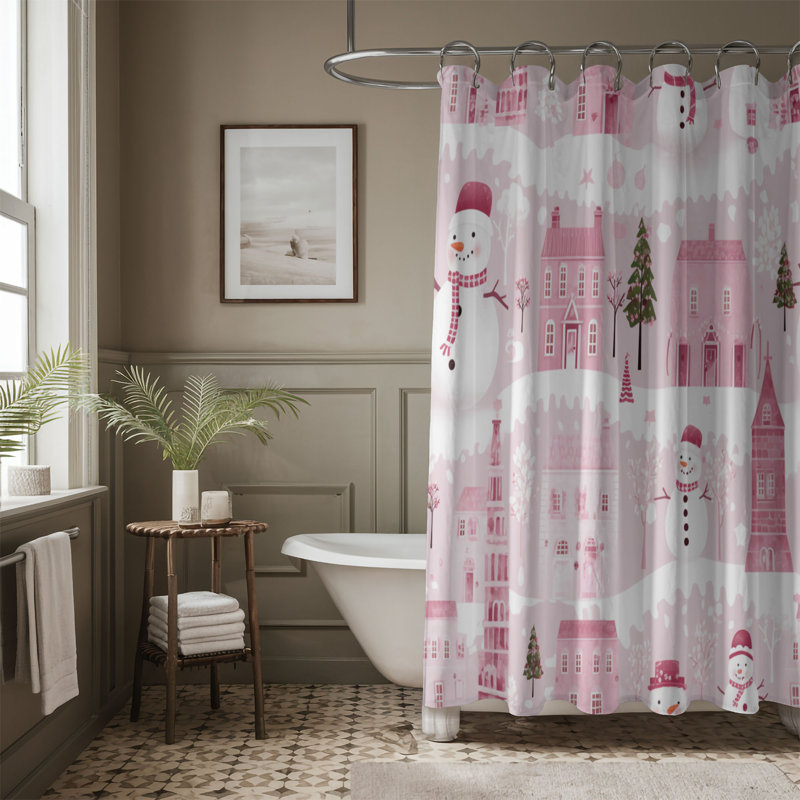 Rideau de douche Candy Xmas 96, H 74 po x l 71 po