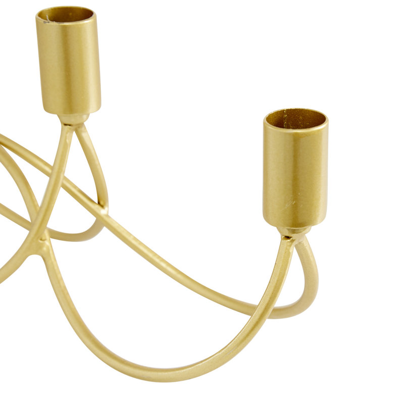 Cosmoliving By Cosmopolitan Gold Metal Contemporary Candelabra