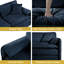 Ensemble de causeuse surdimensionnée moderne en chenille 2 pièces Elara-122514873