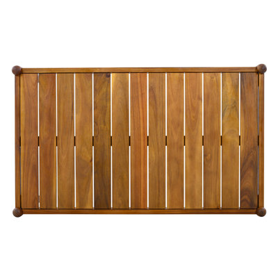 Outdoor Acacia Wood Coffee Table, Light Teak