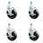 Rubber Wheel Swivel 12mm Threaded Stem Caster with Brake SCC