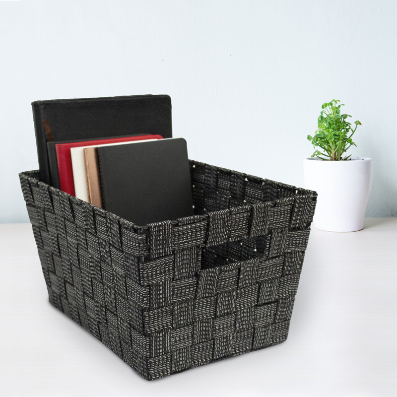 Ensemble de paniers en tissu, Noir