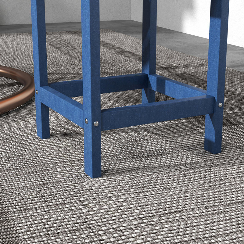 Table de billard bleue 15 po - Extrémité carrée d'extérieur pour porche, balcon résistant aux intempéries, capacité de 110 lb, balcon, robuste