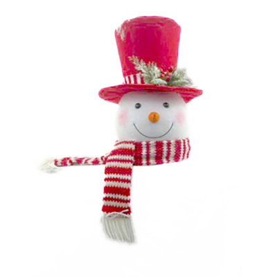 13.5'' Handmade Styrofoam Snowmen Tree Topper