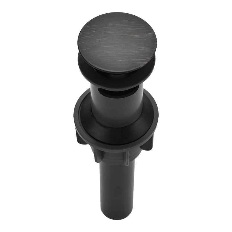 Drain escamotable pour lavabo de salle de bain avec trop-plein Prevalent, Bronze huilé