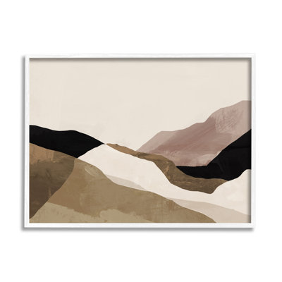 Ba-256-Framed " Abstract Desert Dunes Collage " by Victoria Barnes
