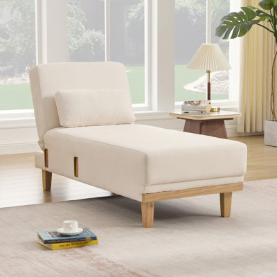 Chaise longue en chenille de 62,2 po de hauteur, dossier réglable