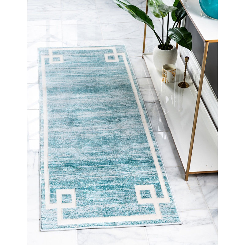 Tapis à motif géométrique gris Heights, Tapis de couloir 2 pi 2 po x 6 pi
