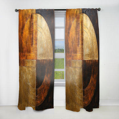 Bronze Brilliance Symmetry - rideau en velours moderne - obscurcissant - 1 panneau