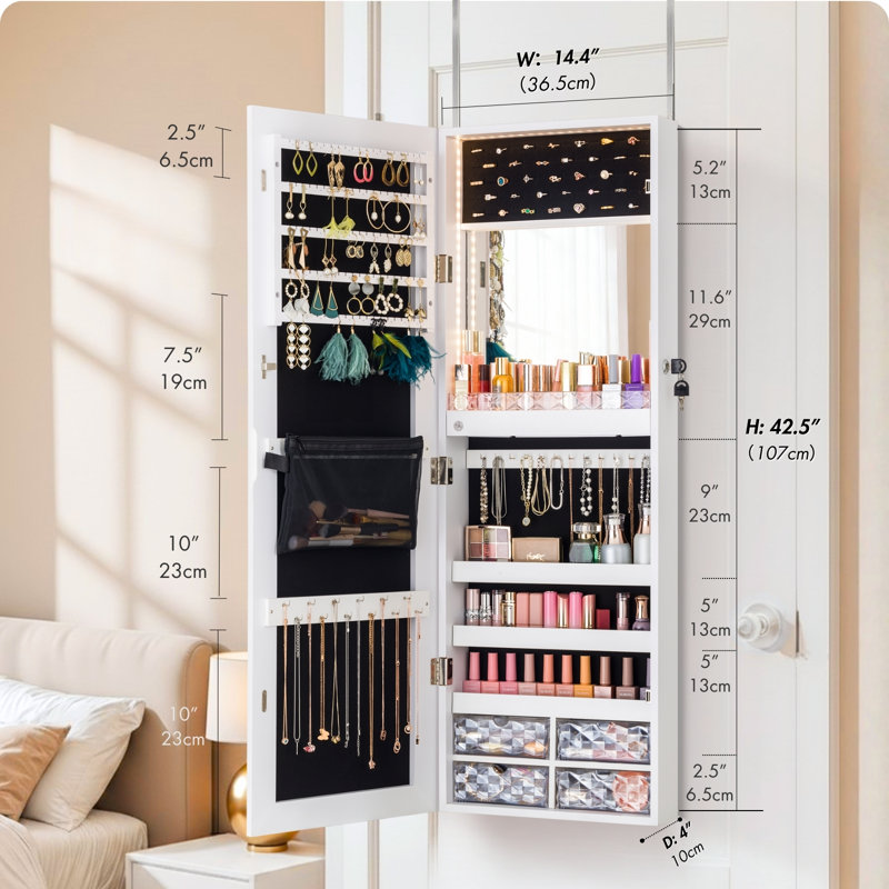 Armoire à bijoux, Blanc