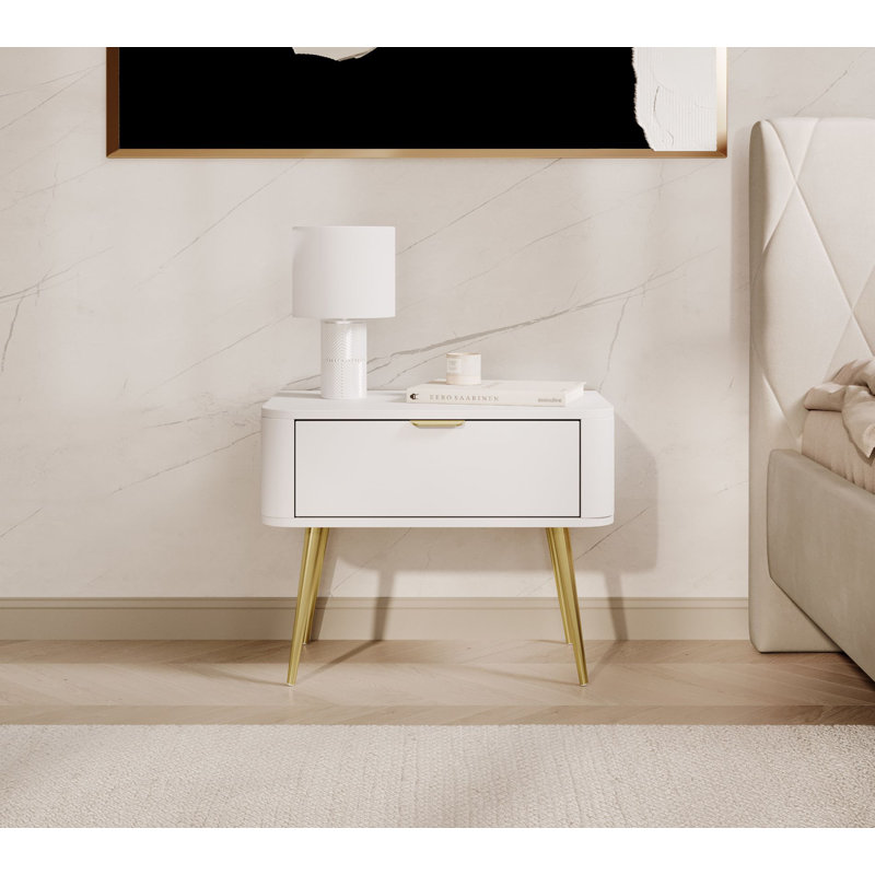 62.6cm W Manufactured Wood Bedside Table