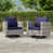 Navy Gray Cushion/Gray Frame