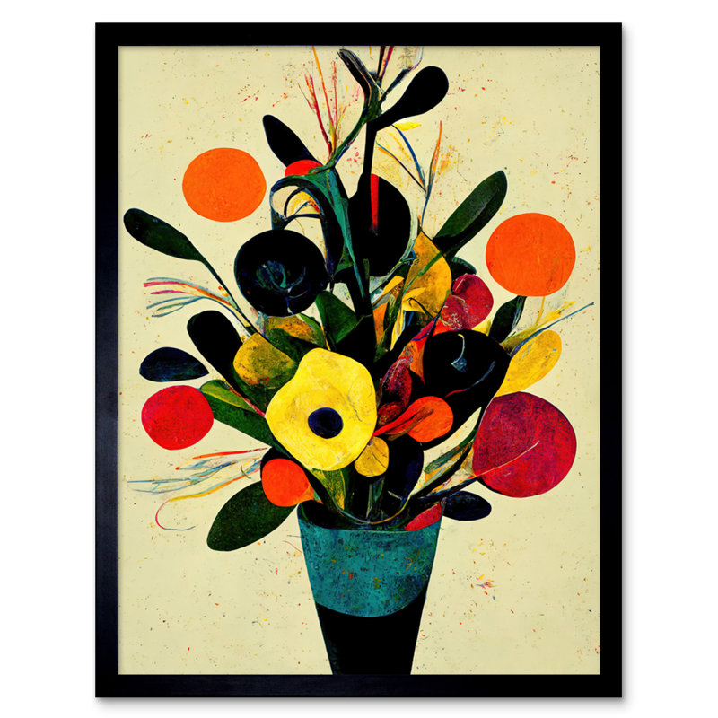 Bright Autumn Abstract Bouquet - Single Picture Frame Print