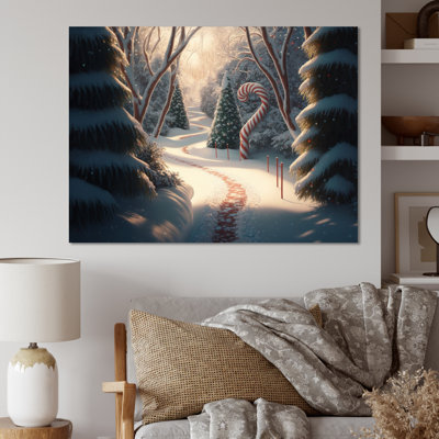 «Snow Trail And Candy Cane Dreams III», reproduction sur toile