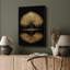 «Golden Tree Reflection» sur fond noir, reproduction d'art encadrée-1754954964-1754954965