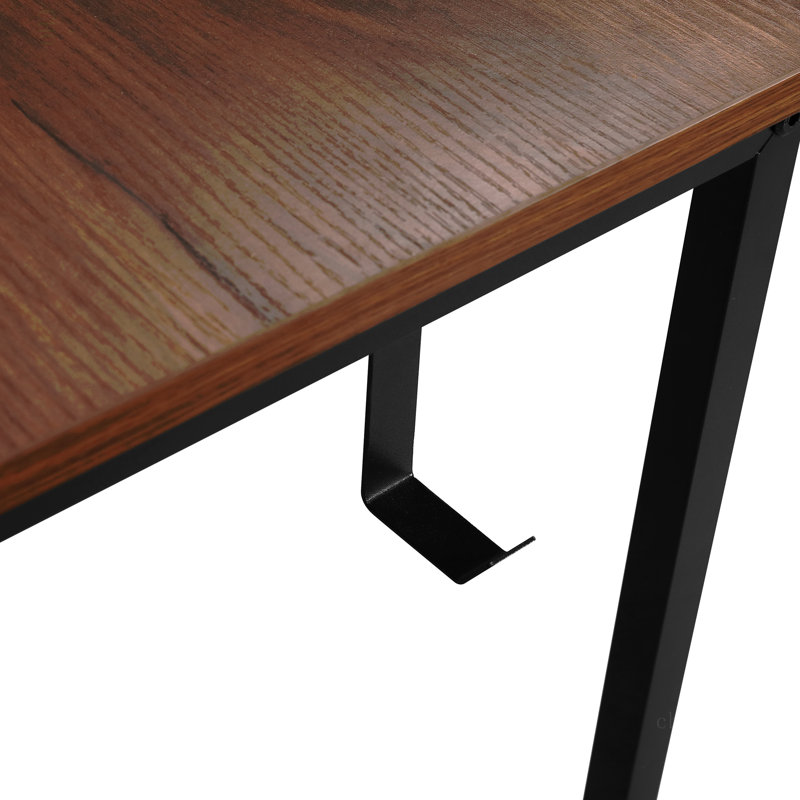 Bureau en L avec tablettes de rangement