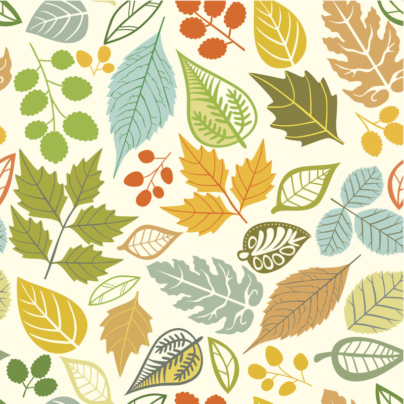 Motif de feuilles Hainsworth par Pridumala, H 12 po x l 12 po