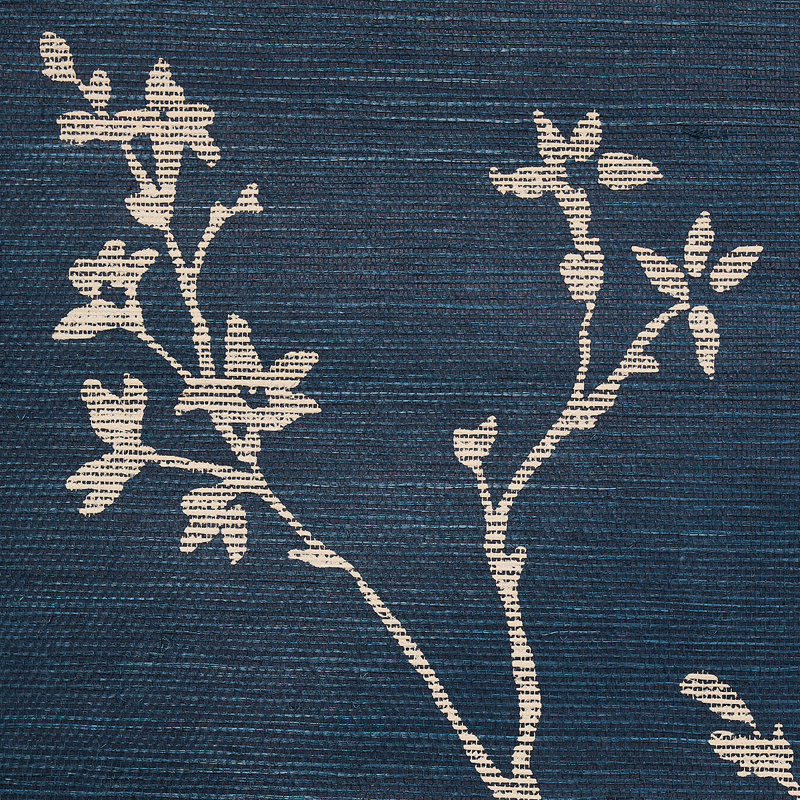 Twiggy Sisal Wallpaper, Indigo