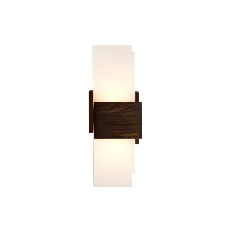 Acuo 2 - Light Flush Mounted Sconce, Dark Stained Walnut