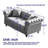 FX 63.5" Contemporary Design Chesterfield Sofa-1031961099