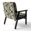 Chaise d'appoint florale Cobalt-6885795