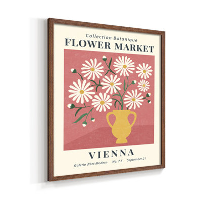 «Vintage Floral Print», impression encadrée - ensemble de 4
