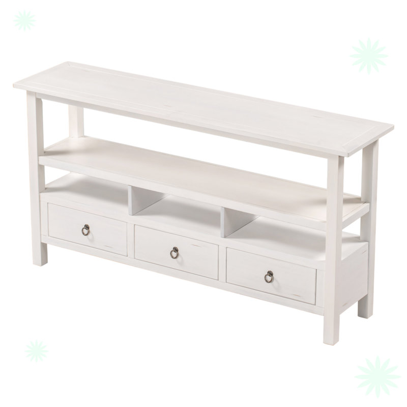 Console de 57,8 po Anylia, Blanc