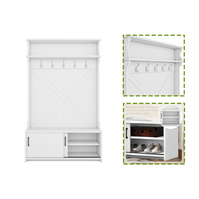 Multifunctional Coat Rack, White