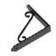 Hammer & Tongs - Notched Scroll Iron Shelf Bracket - D105mm - Black
