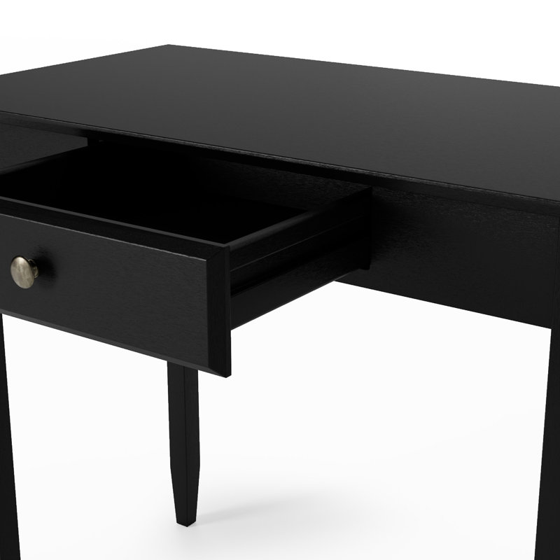 Bureau en bois massif Laub Home Office, Noir, noir, noir, noir