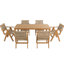 Table de salle à manger en bois 68,9 pouces, matériau de hanches, trou de parasol, convient aux espaces extérieurs et intérieurs