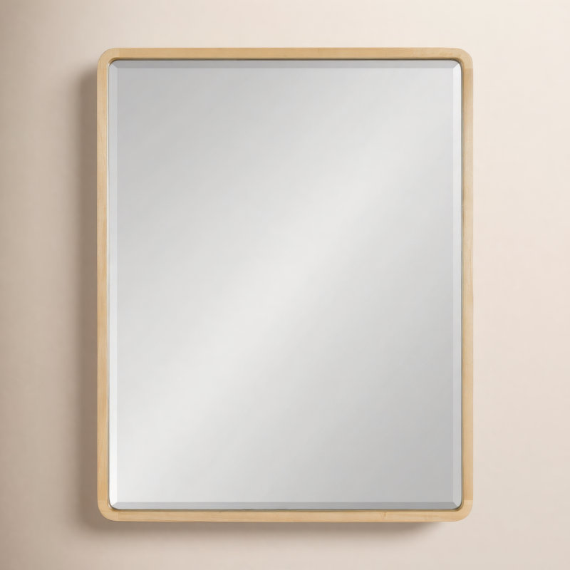 Branca Wood Flat Mirror, 30" x 24", Natural