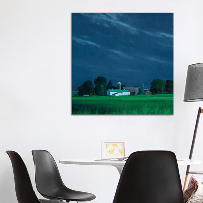 St. Croix County Farm by Moonlight 1 Piece Wrapped Canvas Painting