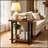 Wood Side Table with open shelf