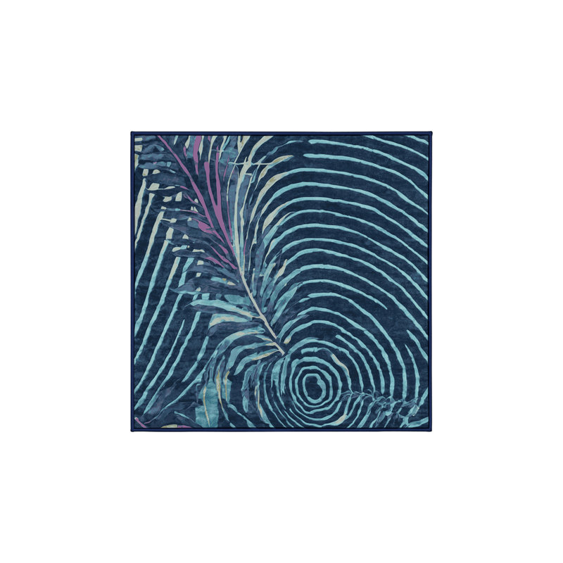 Tapis gris soyeux et moelleux, Carré 4 pi