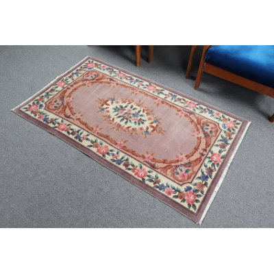 Tapis rétro vintage mauve Anatolian - violet, idéal pour un dortoir ou un vestibule