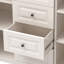 Buffet décoratif 47 po en acier avec 4 tiroirs, 2 portes et tablettes réglables