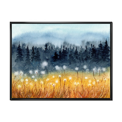 Paysage avec un champ de blé jaune - reproduction sur toile