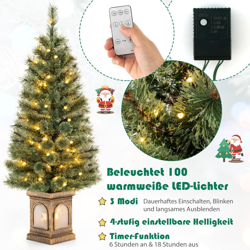 Lighted Artificial Spruce Christmas Tree