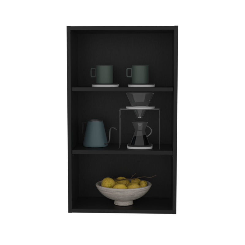 Armoire murale de 36 po de hauteur avec tablettes ouvertes pour le garage - noir 3 dans les bureaux, garages 36, Noir
