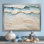 «Beige and Blue Coastal Beach Paint I», art mural sur toile Coastal Beach