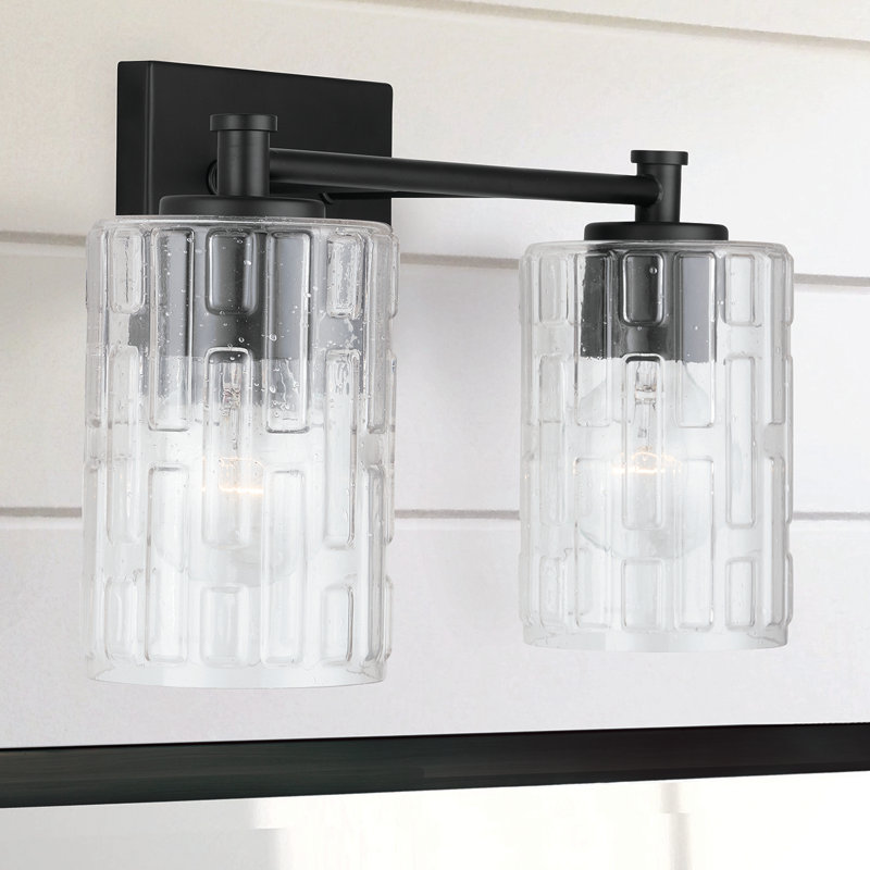 Éclairage de meuble-lavabo indépendant à intensité variable, Noir mat, 2